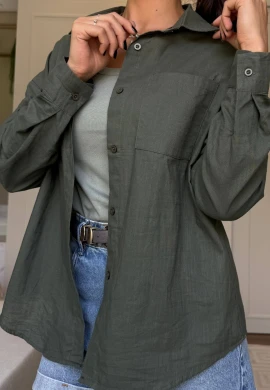 CAMISA FABRICIA - COSH JEANS - Verde militar