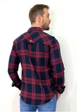 CAMISA FLANELA XADREZ MASCULINA - COSH JEANS - Vermelho