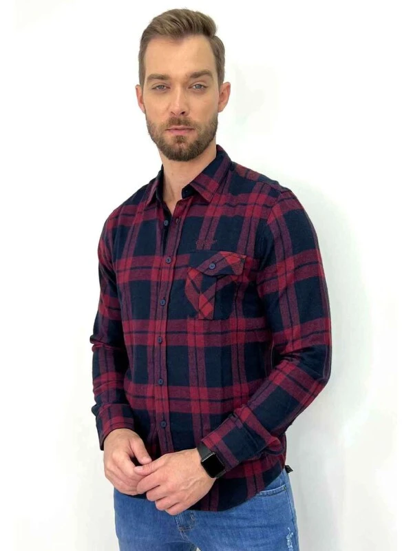 CAMISA FLANELA XADREZ MASCULINA - COSH JEANS - Vermelho