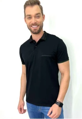 CAMISA GOLA POLO MASCULINA - COSH JEANS - Preto