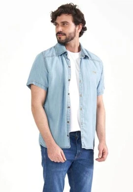 CAMISA JEANS DELAVE TENCEL MASCULINA - COSH JEANS - Jeans
