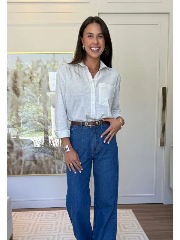 CAMISA LARI OVERSIZE - COSH JEANS - Bege areia