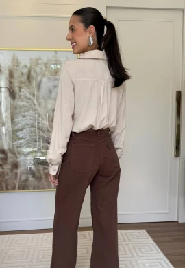 CAMISA LUANA BORDADA - COSH JEANS - Areia