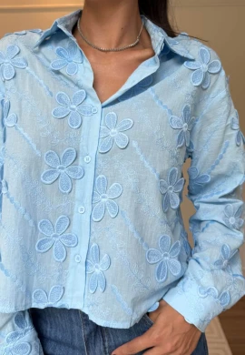 CAMISA MANGA LONGA PEROLA - COSH JEANS - Azul