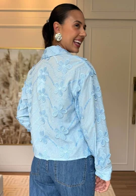 CAMISA MANGA LONGA PEROLA - COSH JEANS - Azul