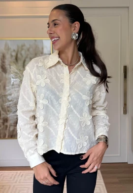 CAMISA MANGA LONGA PEROLA - COSH JEANS - Creme