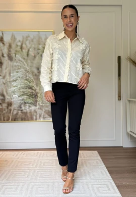 CAMISA MANGA LONGA PEROLA - COSH JEANS - Creme