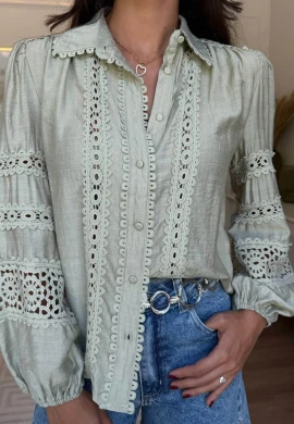 CAMISA MANGA LONGA LAIS - COSH JEANS - Verde