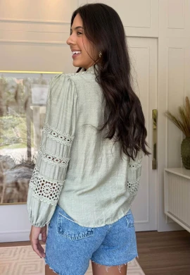 CAMISA MANGA LONGA LAIS - COSH JEANS - Verde
