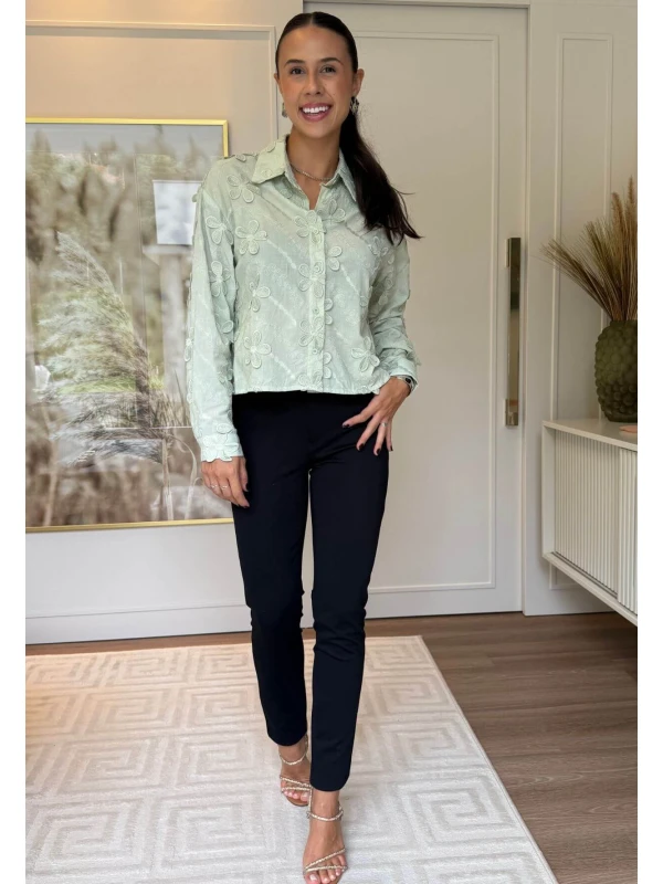 CAMISA MANGA LONGA PEROLA - COSH JEANS - Verde