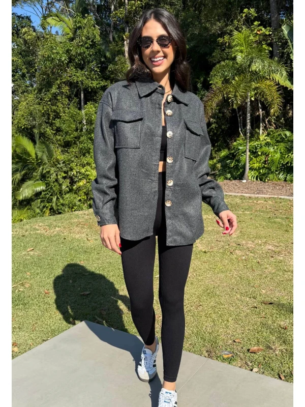CAMISA MARCIA - COSH JEANS - Chumbo