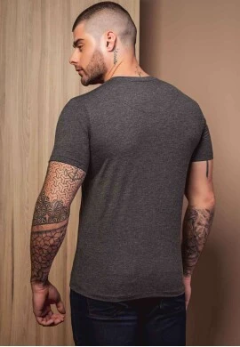 CAMISA MASCULINA SALLO  COSH JEANS - Chumbo