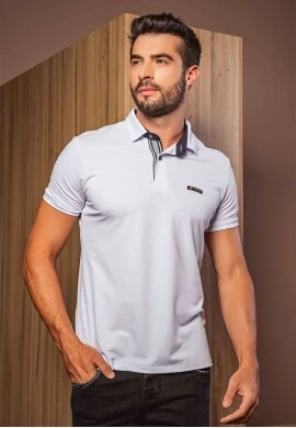 CAMISA POLLO MASCULINA SALLO  COSH JEANS - Branco