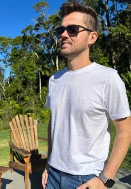 CAMISETA BASICA MASCULINA - Branco