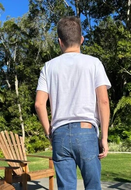 CAMISETA BASICA MASCULINA - Branco