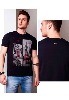 CAMISETA MASC ESTAMPADA SALLO - COSH JEANS - Preto