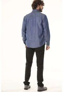 CAMISETA MASCULINA BOLSOS FRONTAIS - Jeans