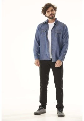 CAMISETA MASCULINA BOLSOS FRONTAIS - Jeans
