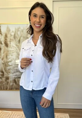 CAMISETE COLLOR FEMININO  COSH JEANS - Branco