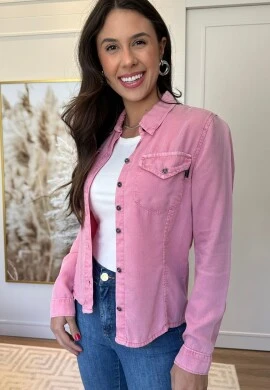 CAMISETE COLLOR FEMININO  COSH JEANS - Rosa