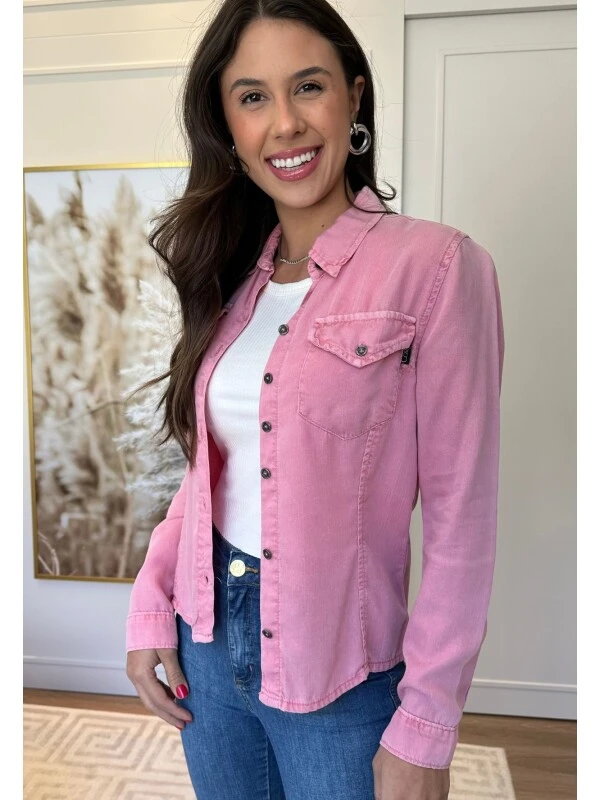 CAMISETE COLLOR FEMININO  COSH JEANS - Rosa
