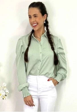 CAMISETE DE BOLINHAS MANGA LONGA  COSH JEANS - Verde