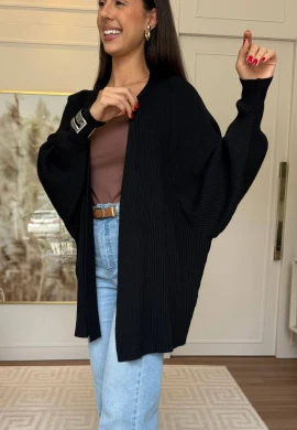 CARDIGA MARCIA CANELADO - COSH JEANS - Preto