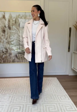 CASACO ARIANA LA BATIDA - COSH JEANS - Bege