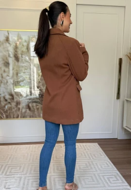 CASACO ARIANA LA BATIDA - COSH JEANS - Marrom