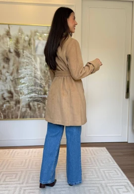 CASACO DORA LÃ BATIDA - COSH JEANS - Caramelo