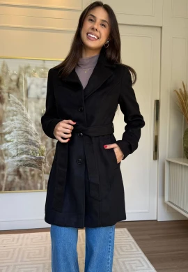 CASACO DORA LÃ BATIDA - COSH JEANS - Preto