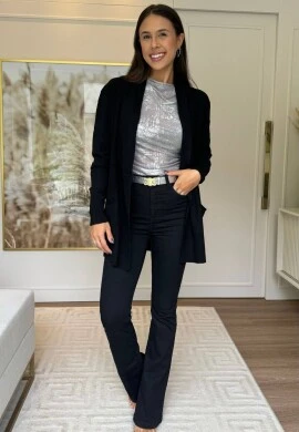 CASACO FEMININO MODAL MARCIA - COSH JEANS - Preto
