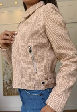 CASACO LÃ BATIDA FEMININO LUNE - COSH JEANS - Caqui