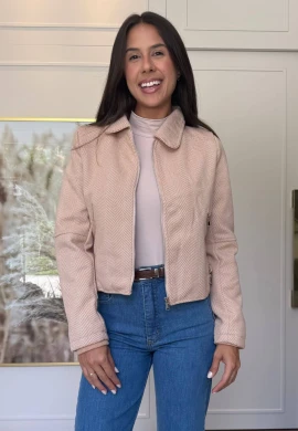 CASACO LÃ BATIDA FEMININO LUNE - COSH JEANS - Caqui