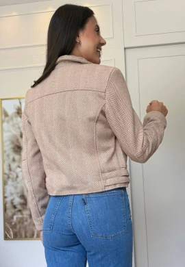 CASACO LÃ BATIDA FEMININO LUNE - COSH JEANS - Caramelo