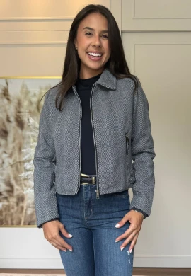 CASACO LÃ BATIDA FEMININO LUNE - COSH JEANS - Preto