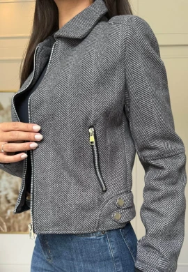 CASACO LÃ BATIDA FEMININO LUNE - COSH JEANS - Preto