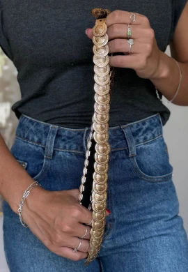 CINTO MOEDA - COSH JEANS - Dourado