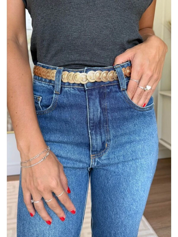 CINTO MOEDA - COSH JEANS - Dourado