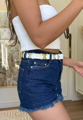 Cinto Detalhe em Metal X - Cosh Jeans - Dourado