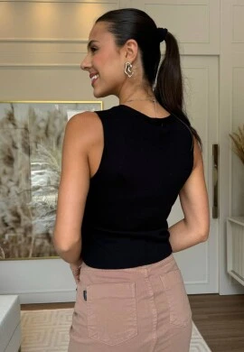 COLETE FEMININO LICI - COSH JEANS - Preto
