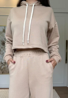 CONJUNTO AGATA MOLETOM - COSH JEANS - Bege