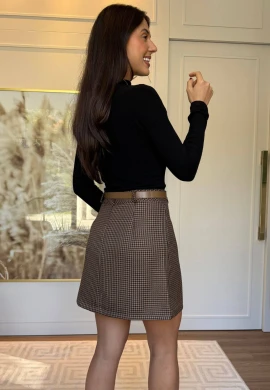 CONJUNTO BLAZER E SAIA - COSH JEANS - Marrom