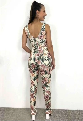 CONJUNTO CROPPED E CALÇA ESTAMPADO  COSH JEANS - Verde
