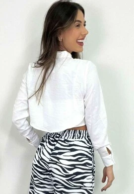 CONJUNTO CROPPED FEMININO - COSH JEANS - Branco
