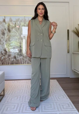 CONJUNTO DE ALFAIATARIA KELI - COSH JEANS - Verde musgo