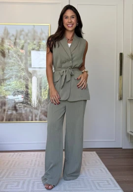 CONJUNTO DE ALFAIATARIA KELI - COSH JEANS - Verde musgo