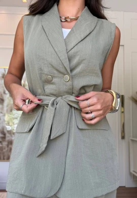 CONJUNTO DE ALFAIATARIA KELI - COSH JEANS - Verde musgo