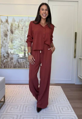 CONJUNTO EDNA - COSH JEANS - Marrom