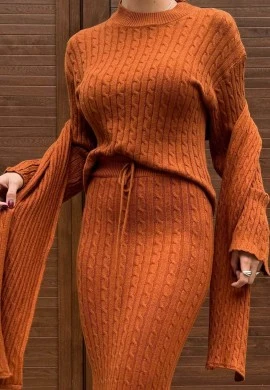 CONJUNTO EM MODAL 3 PEÇAS CHANEL - COSH JEANS - Ferrugem